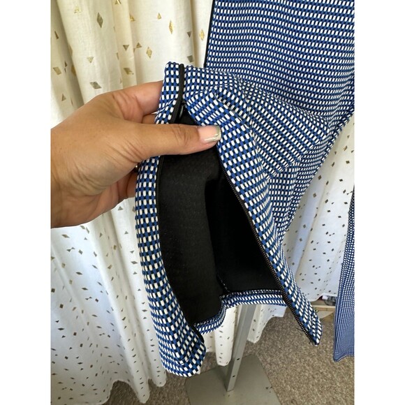 Zara Jacquard Checked Weaved Side Piping Zip Hem Leggings Pull On Pants S - Picture 5 of 8